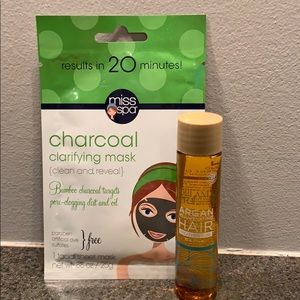 CHARCOAL MASK AND ARGAN OIL SAMPLE